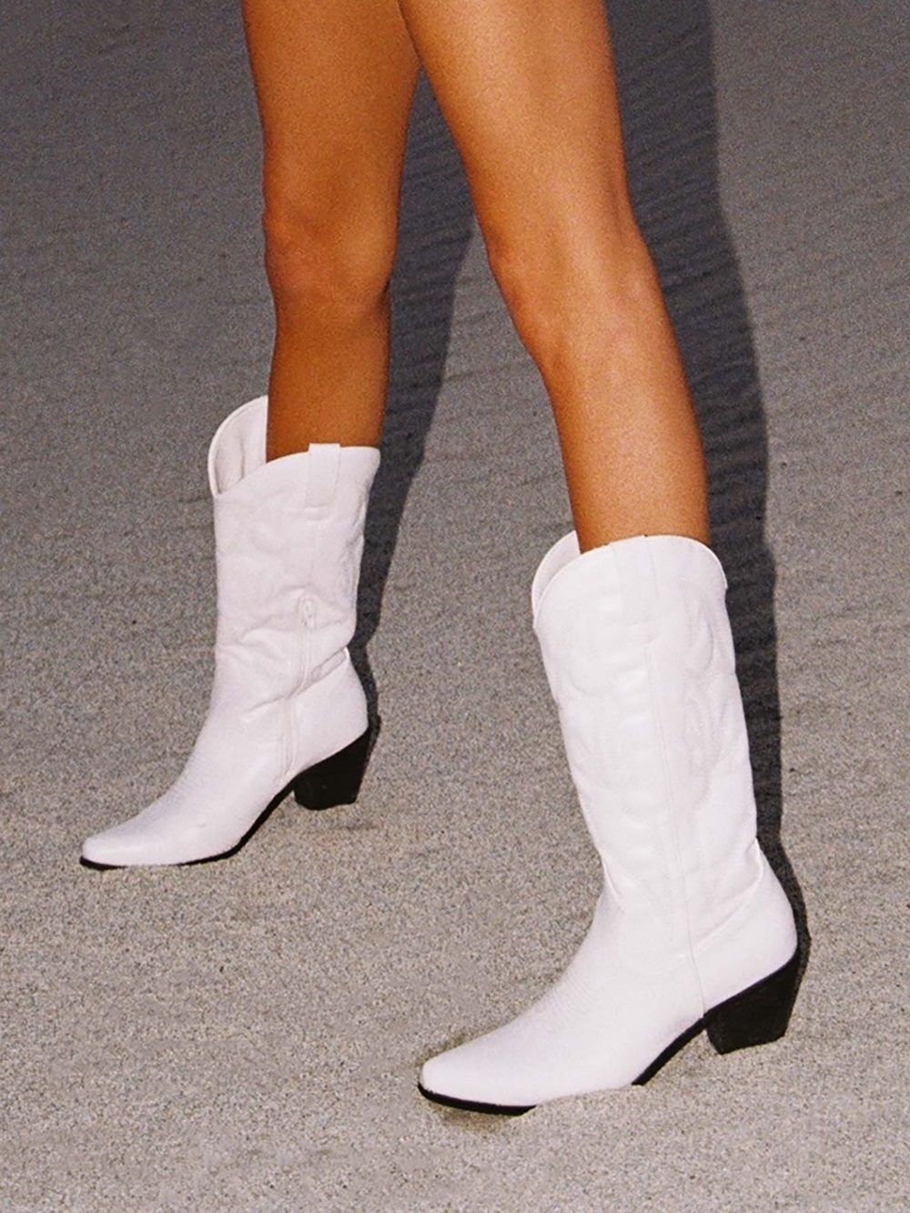 $85 Therapy Clayton Cowboy Boots White 9